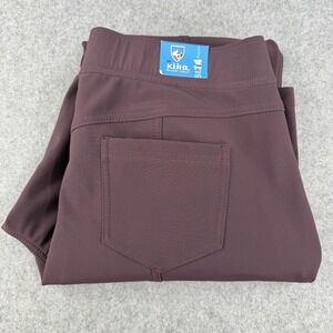New Kuhl Pants Women's 14R Maroon Frost Softshell Fleece Lined Stretch Hiking